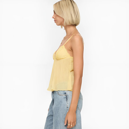 The Lemon Pleat Top