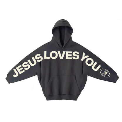 The Camo 'Jesus Loves You' Hoodie