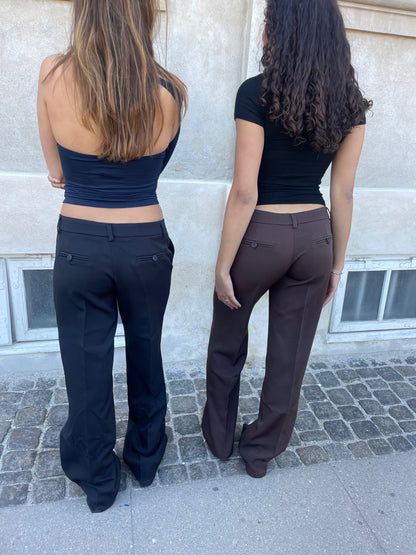 Britney low waisted suit pants - Black