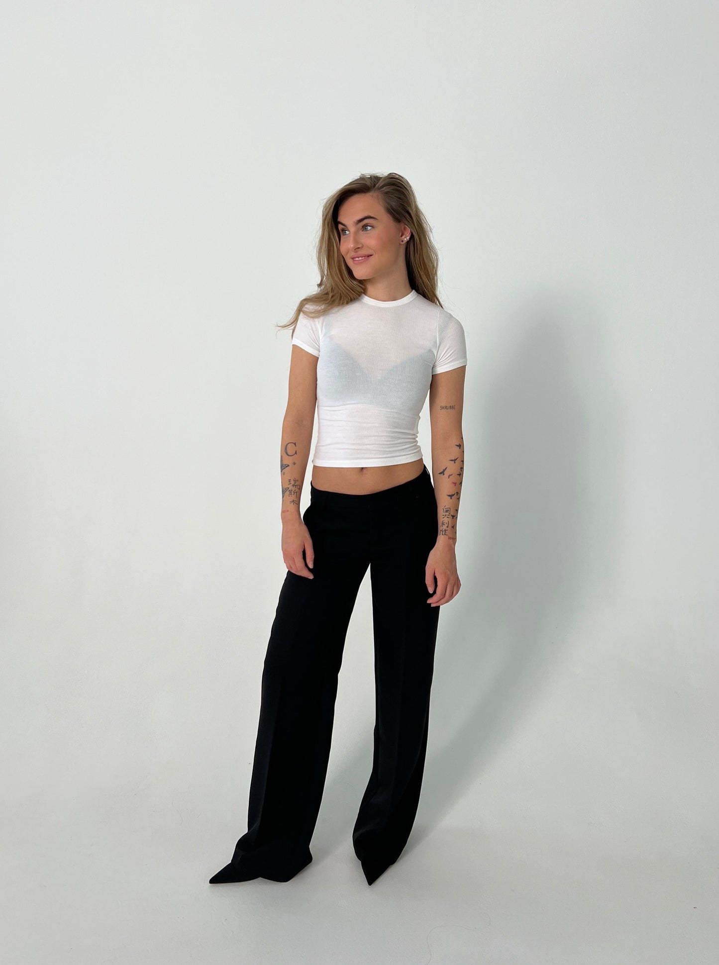 Britney low waisted suit pants - Black