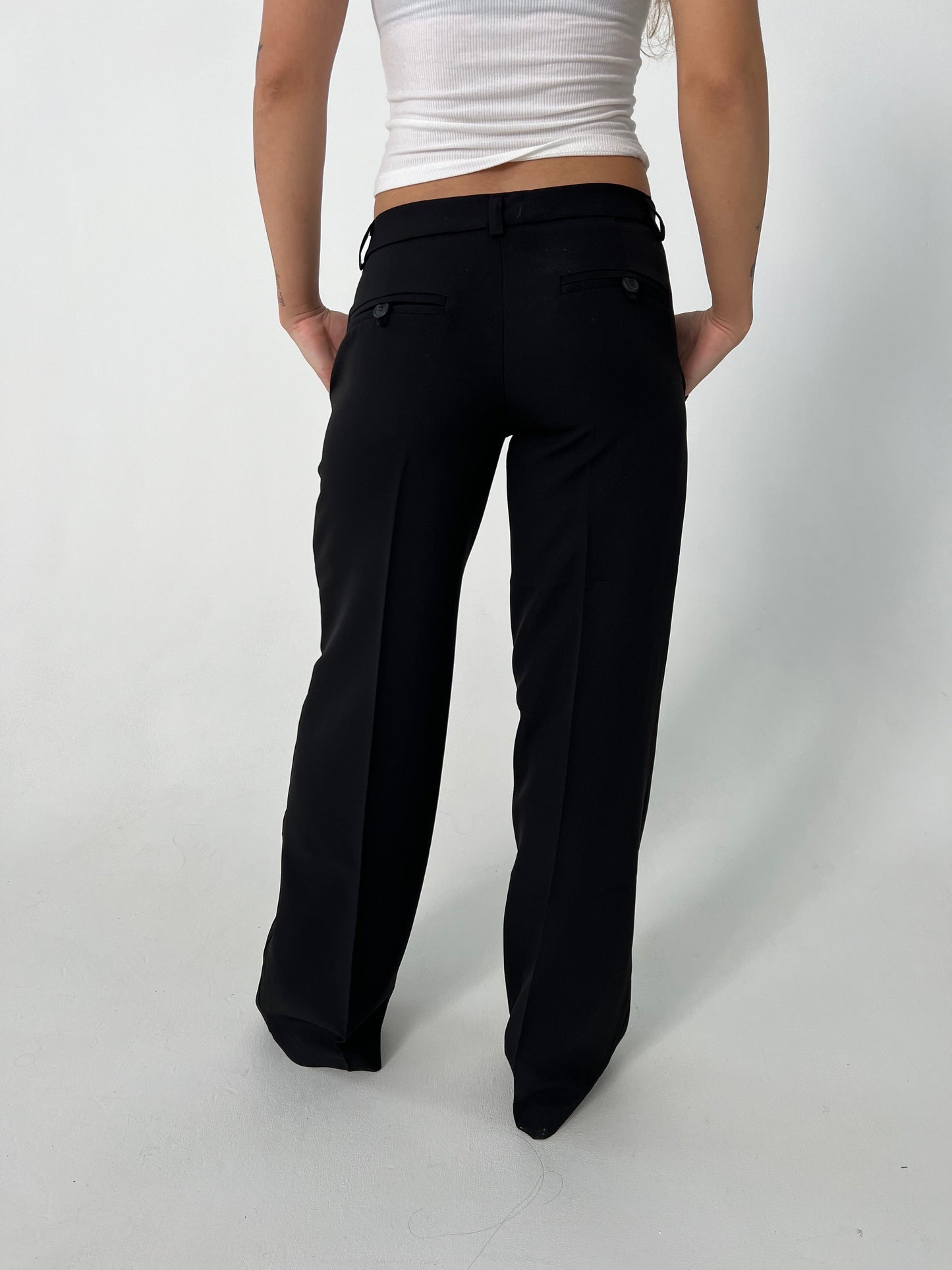 Britney low waisted suit pants - Black