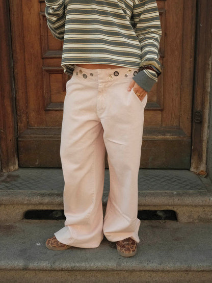 Tanija jeans with ring details - Light pink