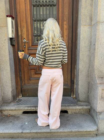 Tanija jeans with ring details - Light pink