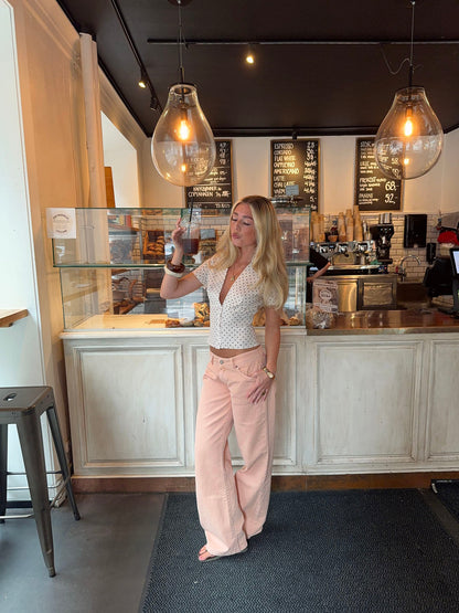 Emmaline low waisted jeans - Orange