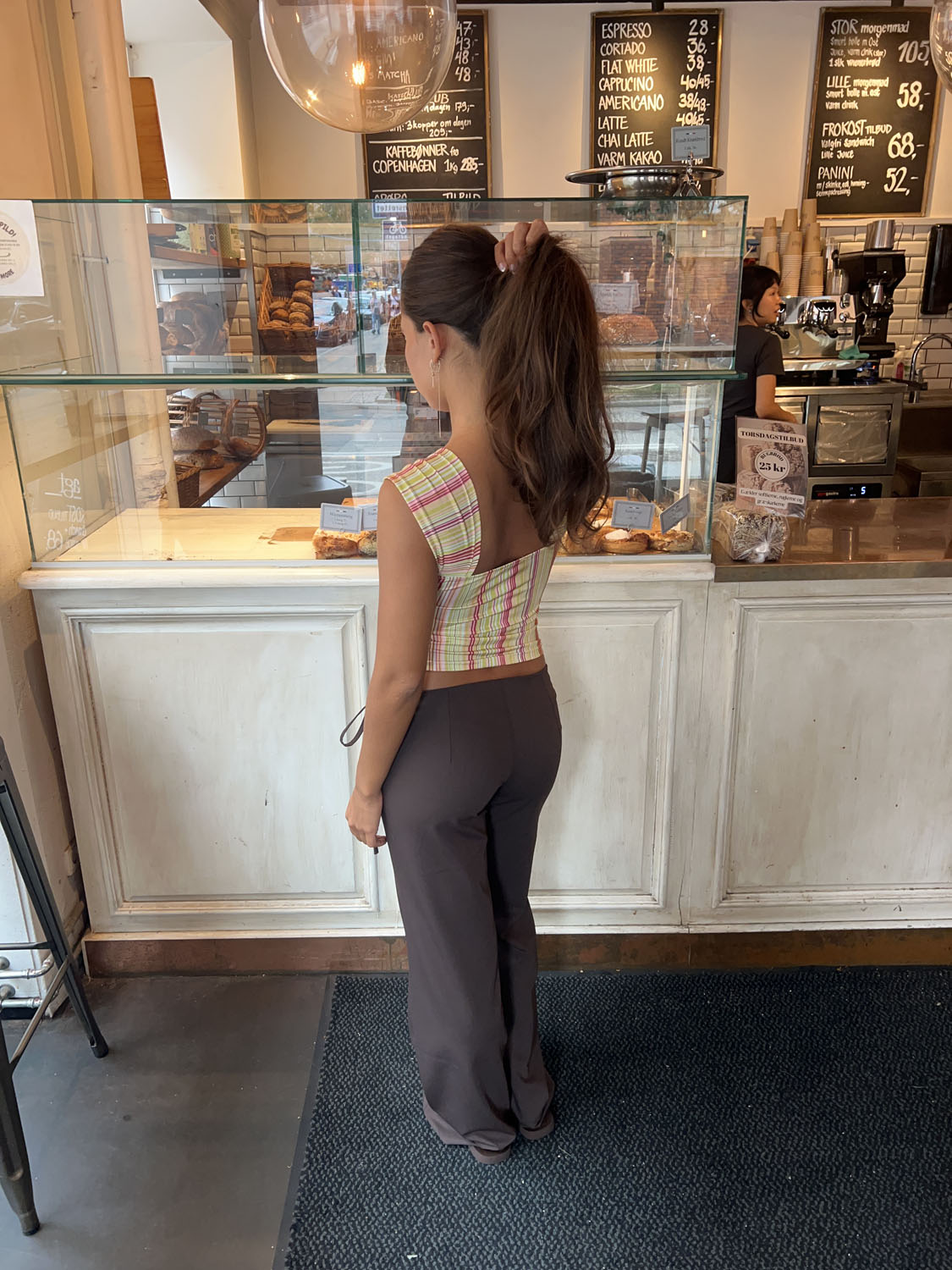 Vinna suit pants with metal ring - Brown